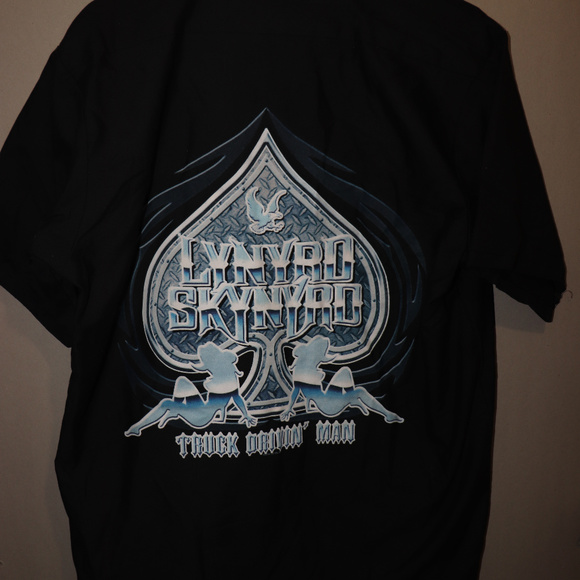 Lynyrd Skynyrd Eagle Truck Button Work shirt L - Picture 3 of 4